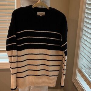 La Ligne Blue and White Striped Crewneck Sweater